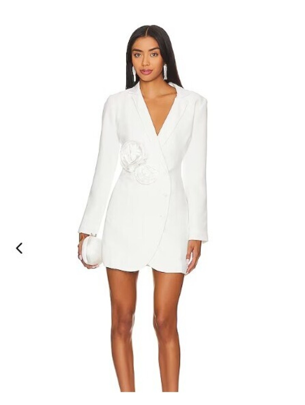 Amanda UprichardX Revolve Parnell With Silk Flowers Blazer Mini Dress